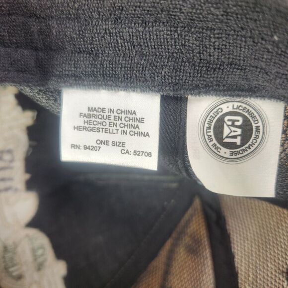 Caterpillar CAT Hat Cap Snapback Green Black Mesh Tractors Mens Farmer Farming - Picture 10 of 10